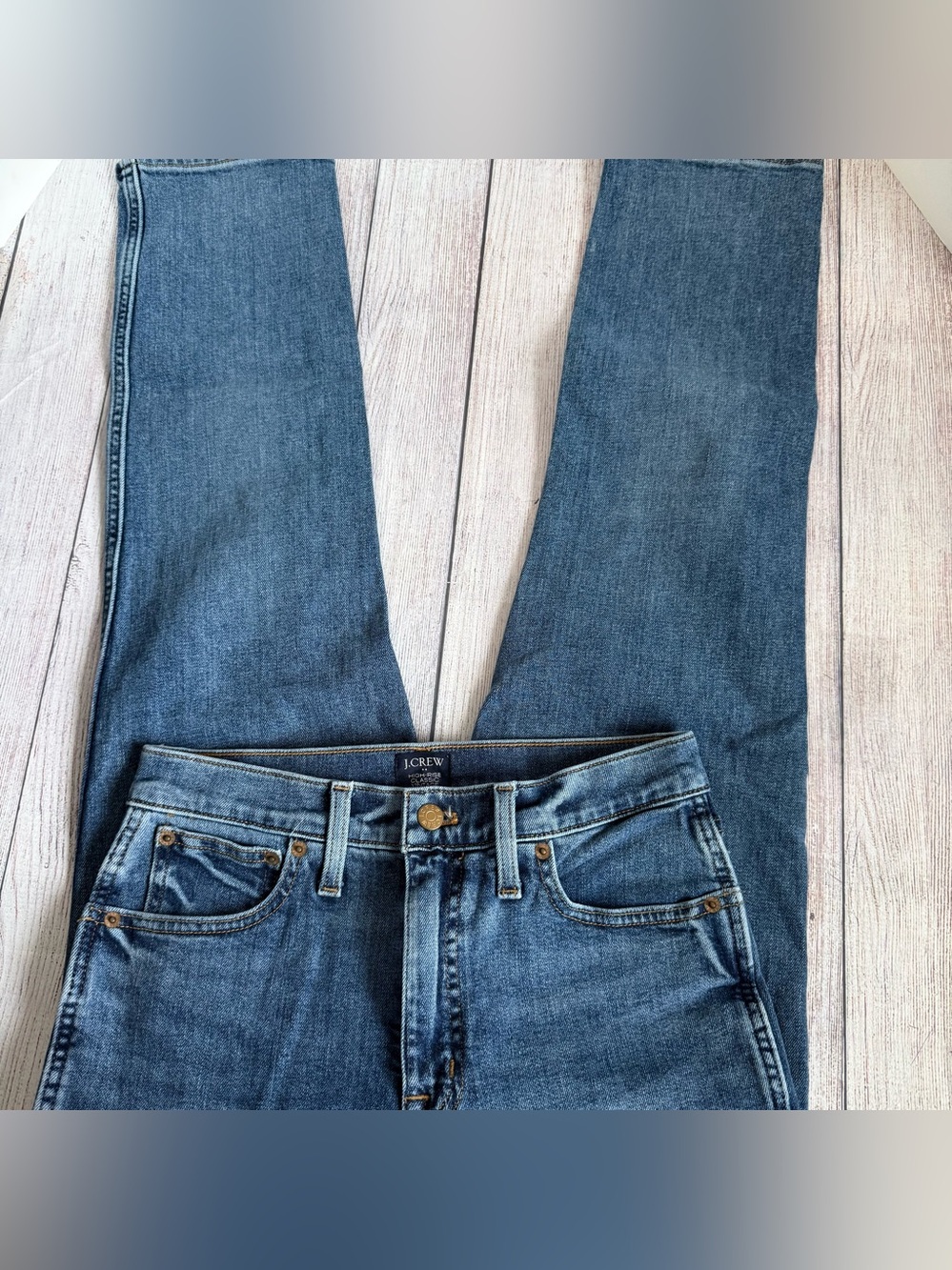 J. CREW High Rise Classic Vintage Blue Jeans 27
